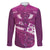 Pink Polynesia Family Matching Mermaid Dress and Hawaiian Shirt Tribal Pattern Tropical Frangipani