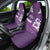 Purple Polynesia Car Seat Cover Tribal Pattern Tropical Frangipani