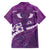 Purple Polynesia Hawaiian Shirt Tribal Pattern Tropical Frangipani