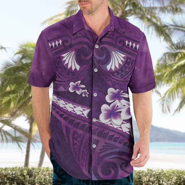 Hawaii Hawaiian Shirt Polynesia Purple Fish Hook LT13 main image 0