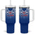 Samoa Rugby Tumbler With Handle Toa Samoa Polynesian Pacific Navy Version