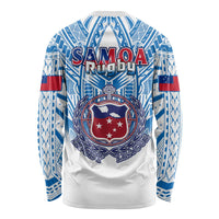 Samoa Rugby Long Sleeve Shirt Toa Samoa Polynesian Pacific White Version LT14