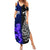 New Zealand and Scotland Rugby Summer Maxi Dress All Black Maori With Thistle Together LT14 Women Black - Polynesian Pride