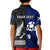 Personalised New Zealand and Scotland Rugby Kid Polo Shirt All Black Maori With Thistle Together LT14 - Polynesian Pride
