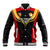 Papua New Guinea Rugby Baseball Jacket Port Moresby Vipers PNG Polynesian Pattern LT14 Unisex Black - Polynesian Pride