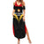 Papua New Guinea Rugby Summer Maxi Dress Port Moresby Vipers PNG Polynesian Pattern LT14 Women Black - Polynesian Pride