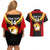 Custom Papua New Guinea Rugby Couples Matching Off Shoulder Short Dress and Hawaiian Shirt Port Moresby Vipers PNG Polynesian Pattern LT14 - Polynesian Pride