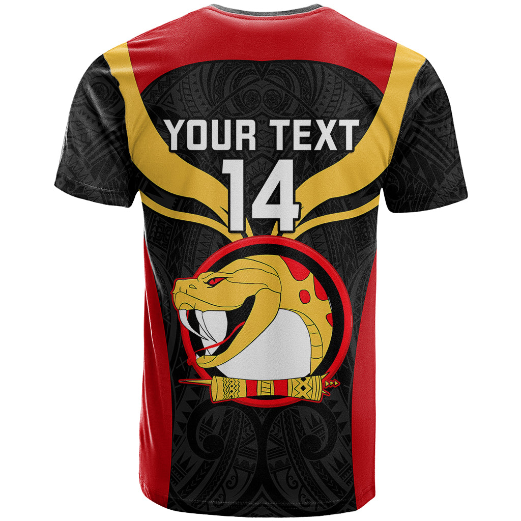 Custom Papua New Guinea Rugby T Shirt Port Moresby Vipers PNG Polynesian Pattern LT14 - Polynesian Pride