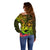 Hawaii Off Shoulder Sweater Kanaka Map With Polynesian Shark Tattoo Reggae Unique LT14 - Polynesian Pride