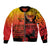 Personalised Ia Ora Na Marquesas Islands Bomber Jacket Mata Tiki Marquesan Tattoo LT14 Unisex Red - Polynesian Pride