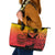 Ia Ora Na Marquesas Islands Leather Tote Bag Mata Tiki Marquesan Tattoo LT14 Red - Polynesian Pride