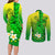 Kia Orana Cook Islands Couples Matching Long Sleeve Bodycon Dress and Long Sleeve Button Shirt Kuki Airani Tattoo Pattern With Sea Turtle LT14 - Polynesian Pride