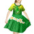 Kia Orana Cook Islands Kid Short Sleeve Dress Kuki Airani Tattoo Pattern With Sea Turtle LT14 - Polynesian Pride