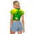 Kia Orana Cook Islands Raglan Cropped T Shirt Kuki Airani Tattoo Pattern With Sea Turtle LT14 - Polynesian Pride