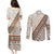 Bula Fiji Couples Matching Puletasi and Long Sleeve Button Shirt Fijian Masi Tapa Cloth Vintage Vibes LT14 - Polynesian Pride