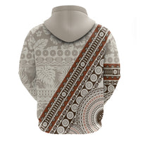 Bula Fiji Hoodie Fijian Masi Tapa Cloth Vintage Vibes LT14 - Polynesian Pride