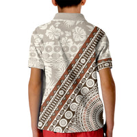 Bula Fiji Kid Polo Shirt Fijian Masi Tapa Cloth Vintage Vibes LT14 - Polynesian Pride