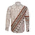Bula Fiji Long Sleeve Button Shirt Fijian Masi Tapa Cloth Vintage Vibes LT14 - Polynesian Pride