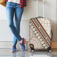 Bula Fiji Luggage Cover Fijian Masi Tapa Cloth Vintage Vibes LT14 - Polynesian Pride