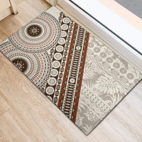 Bula Fiji Rubber Doormat Fijian Masi Tapa Cloth Vintage Vibes LT14 - Polynesian Pride