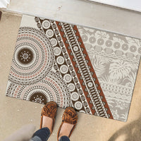 Bula Fiji Rubber Doormat Fijian Masi Tapa Cloth Vintage Vibes LT14 - Polynesian Pride