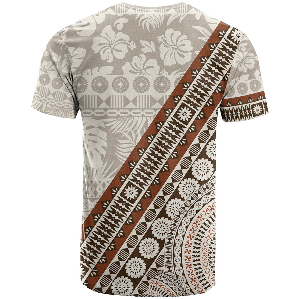 Bula Fiji T Shirt Fijian Masi Tapa Cloth Vintage Vibes LT14 - Polynesian Pride