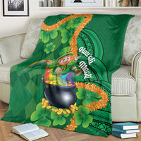 St Patrick's Day Hawaii Blanket Hauoli Maoli Funny Shaka Leprechaun