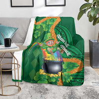 St Patrick's Day Hawaii Blanket Hauoli Maoli Funny Shaka Leprechaun