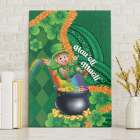 St Patrick's Day Hawaii Canvas Wall Art Hauoli Maoli Funny Shaka Leprechaun