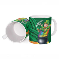St Patrick's Day Hawaii Ceramic Mug Hauoli Maoli Funny Shaka Leprechaun LT14 - Polynesian Pride