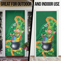 St Patrick's Day Hawaii Door Cover Hauoli Maoli Funny Shaka Leprechaun LT14 - Polynesian Pride