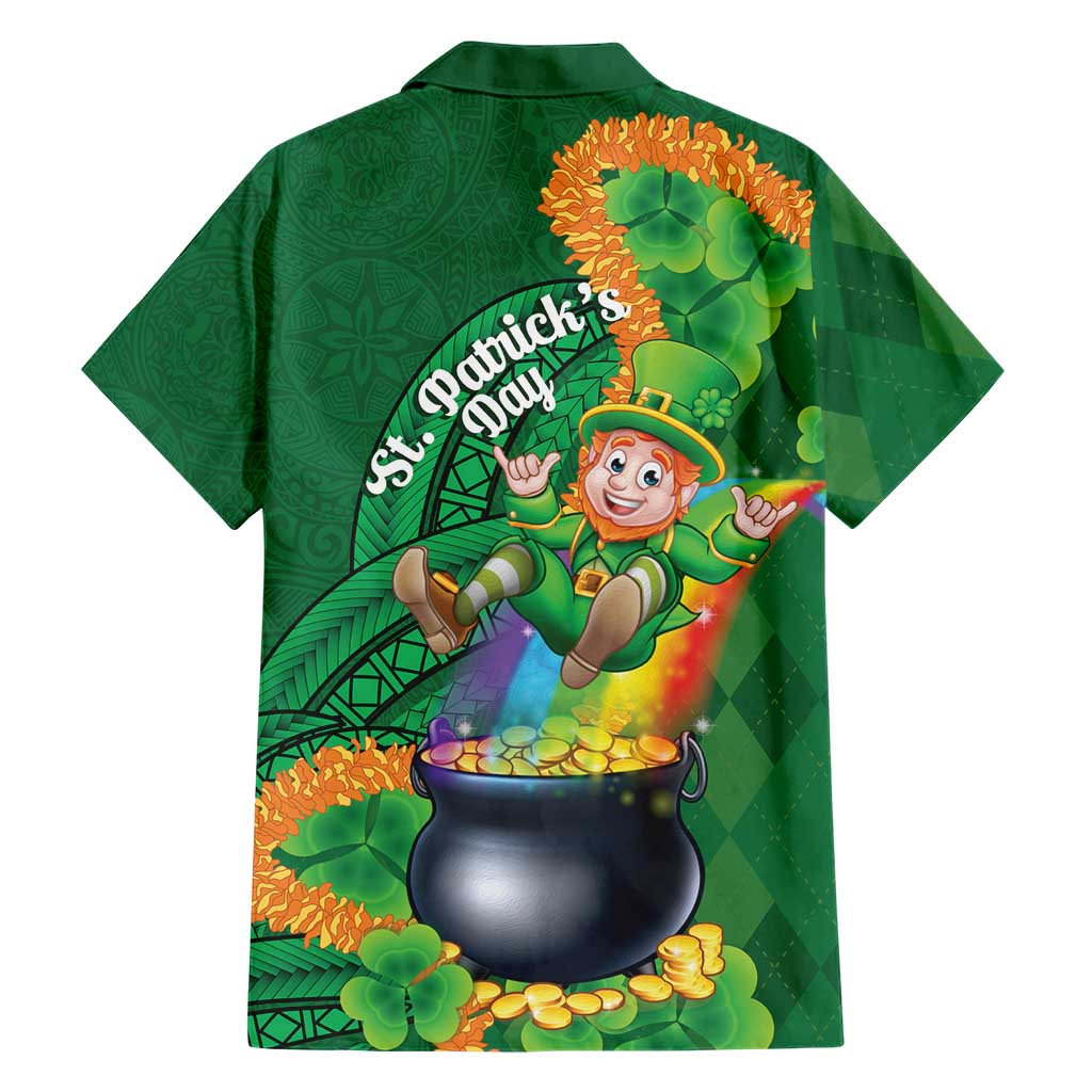 St Patrick's Day Hawaii Family Matching Long Sleeve Bodycon Dress and Hawaiian Shirt Hauoli Maoli Funny Shaka Leprechaun