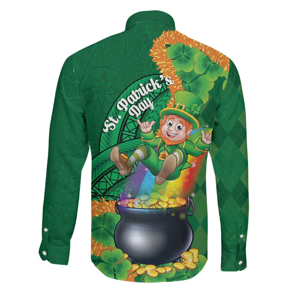 St Patrick's Day Hawaii Family Matching Short Sleeve Bodycon Dress and Hawaiian Shirt Hauoli Maoli Funny Shaka Leprechaun
