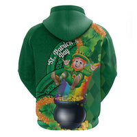 St Patrick's Day Hawaii Hoodie Hauoli Maoli Funny Shaka Leprechaun LT14 - Polynesian Pride