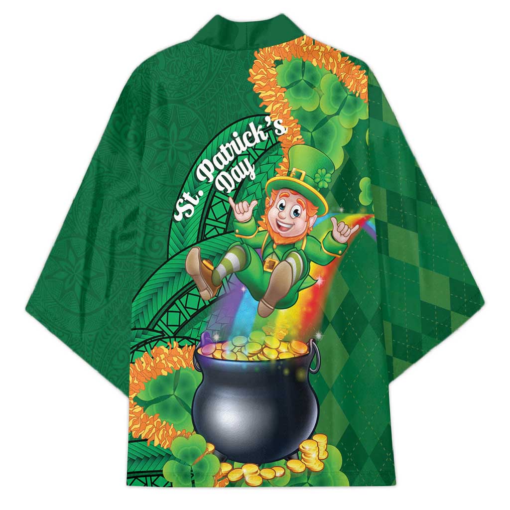St Patrick's Day Hawaii Kimono Hauoli Maoli Funny Shaka Leprechaun