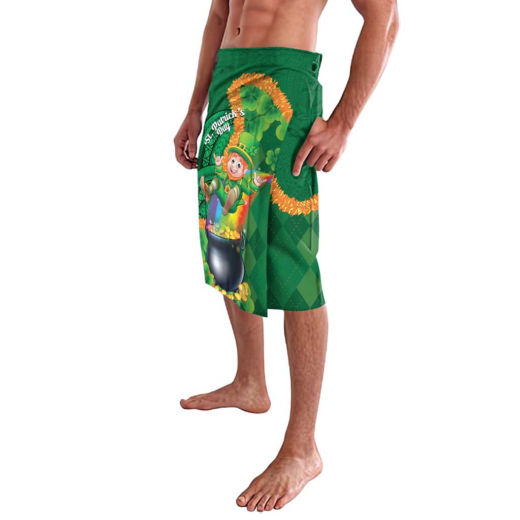 St Patrick's Day Hawaii Lavalava Hauoli Maoli Funny Shaka Leprechaun