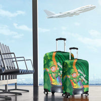 St Patrick's Day Hawaii Luggage Cover Hauoli Maoli Funny Shaka Leprechaun LT14 - Polynesian Pride