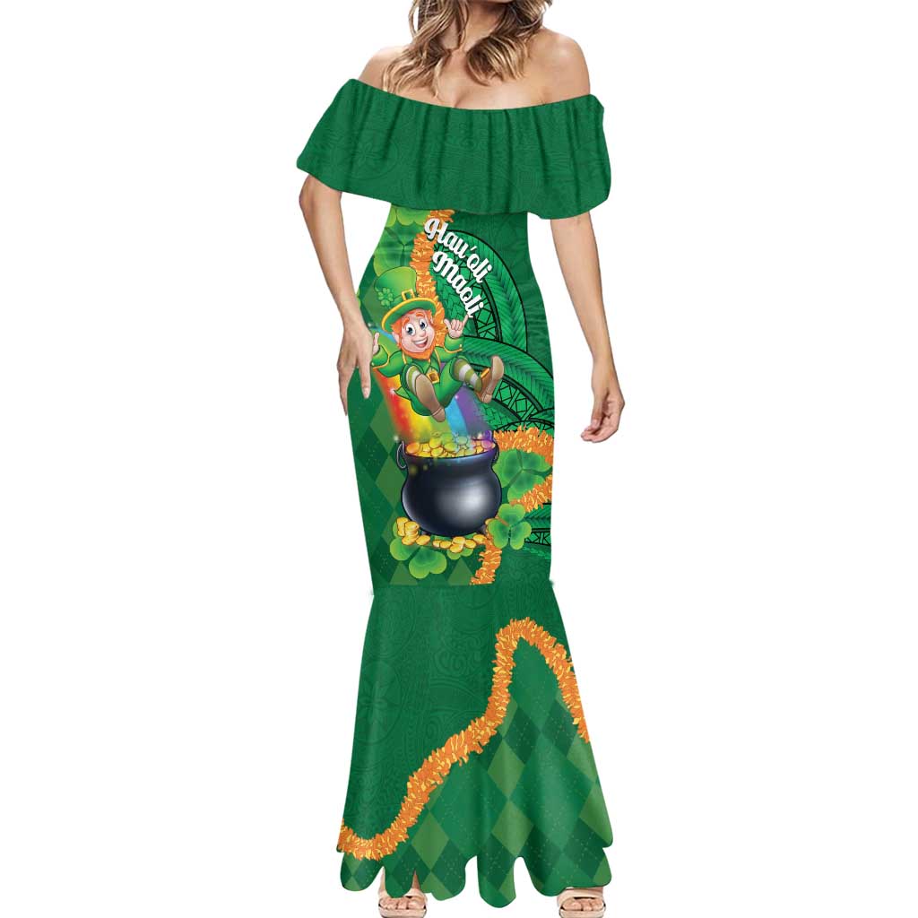 St Patrick's Day Hawaii Mermaid Dress Hauoli Maoli Funny Shaka Leprechaun LT14 - Polynesian Pride