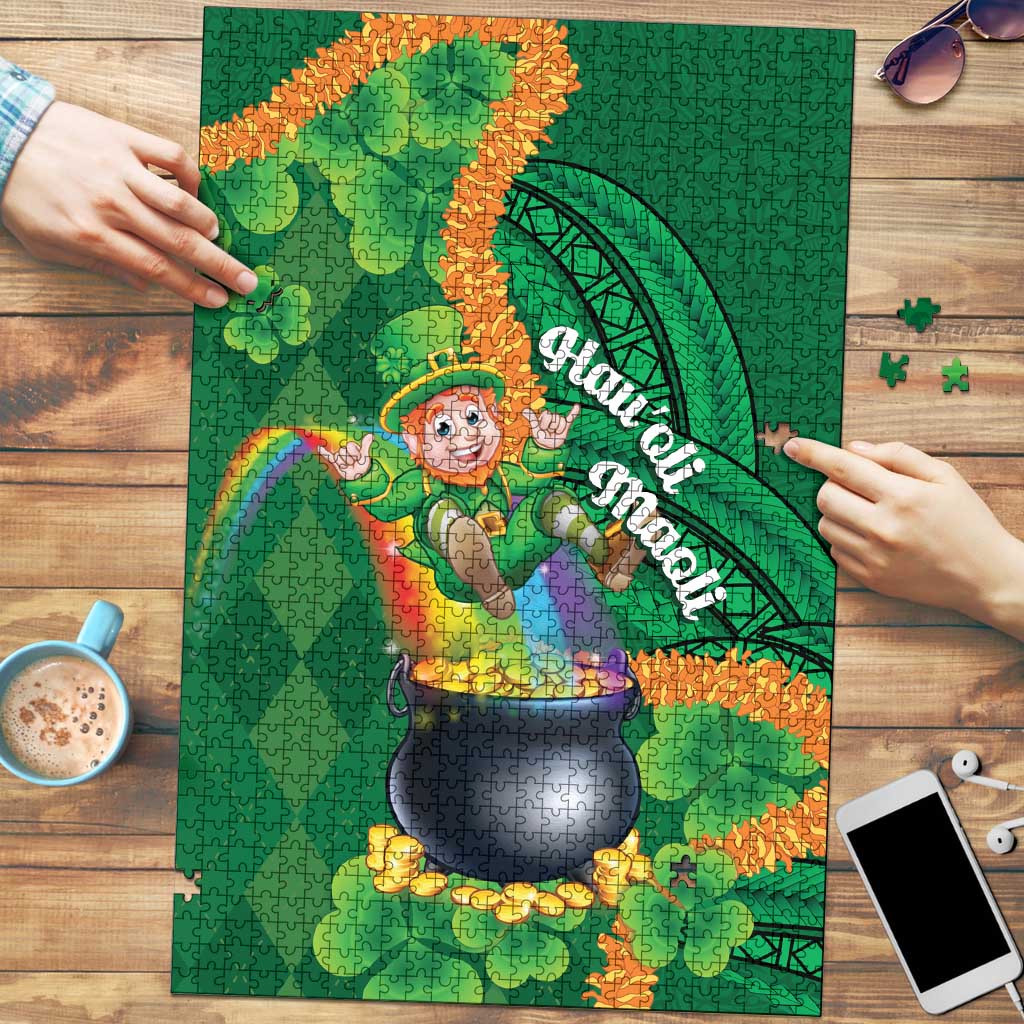 St Patrick's Day Hawaii Puzzle Hauoli Maoli Funny Shaka Leprechaun