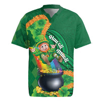St Patrick's Day Hawaii Rugby Jersey Hauoli Maoli Funny Shaka Leprechaun LT14 Green - Polynesian Pride