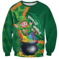 St Patrick's Day Hawaii Sweatshirt Hauoli Maoli Funny Shaka Leprechaun