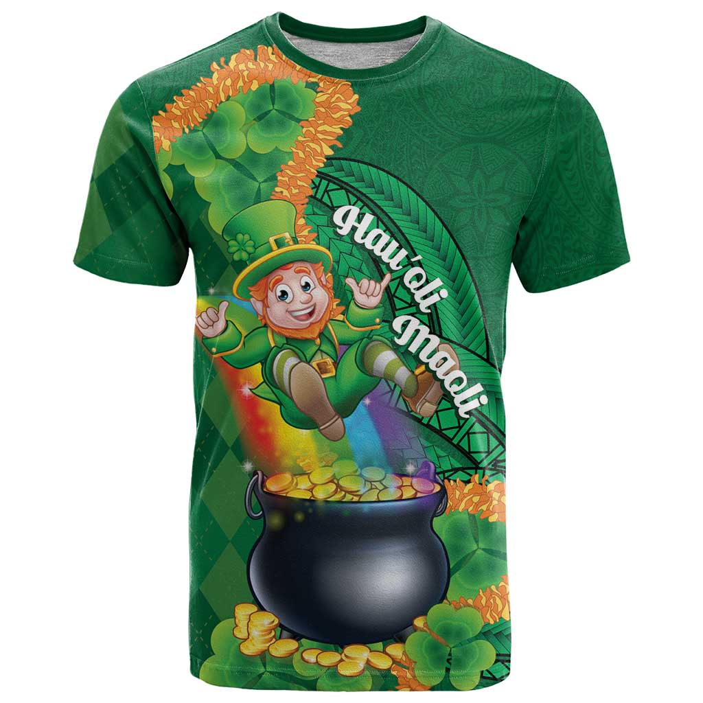 St Patrick's Day Hawaii T Shirt Hauoli Maoli Funny Shaka Leprechaun