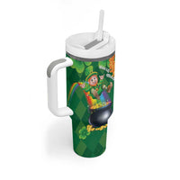 St Patrick's Day Hawaii Tumbler With Handle Hauoli Maoli Funny Shaka Leprechaun