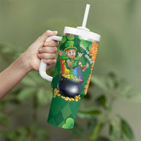 St Patrick's Day Hawaii Tumbler With Handle Hauoli Maoli Funny Shaka Leprechaun