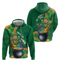 St Patrick's Day Hawaii Zip Hoodie Hauoli Maoli Funny Shaka Leprechaun LT14 - Polynesian Pride