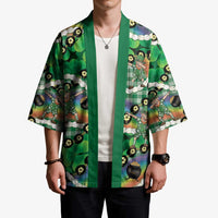 St Patrick's Day Palaka Hawaii Kimono Kukui Nut Pikake Lei Shamrock Dabbing Leprechaun LT14 - Polynesian Pride