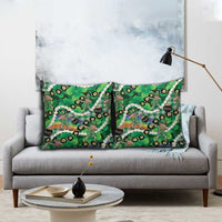 St Patrick's Day Palaka Hawaii Pillow Cover Kukui Nut Pikake Lei Shamrock Dabbing Leprechaun LT14 - Polynesian Pride