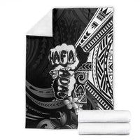 Hafa Adai Guam Discovery Day Blanket Chamorro Latte Stone Hand Black Version
