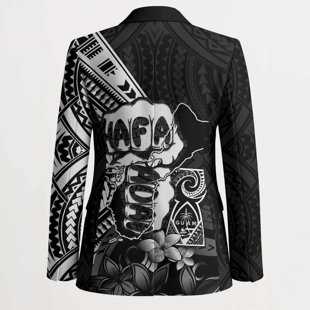 Hafa Adai Guam Discovery Day Blazer Chamorro Latte Stone Hand Black Version LT14 - Polynesian Pride