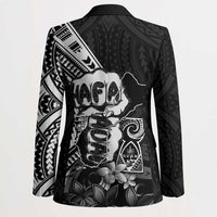 Hafa Adai Guam Discovery Day Blazer Chamorro Latte Stone Hand Black Version LT14 - Polynesian Pride